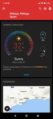 Weather Underground android App screenshot 0